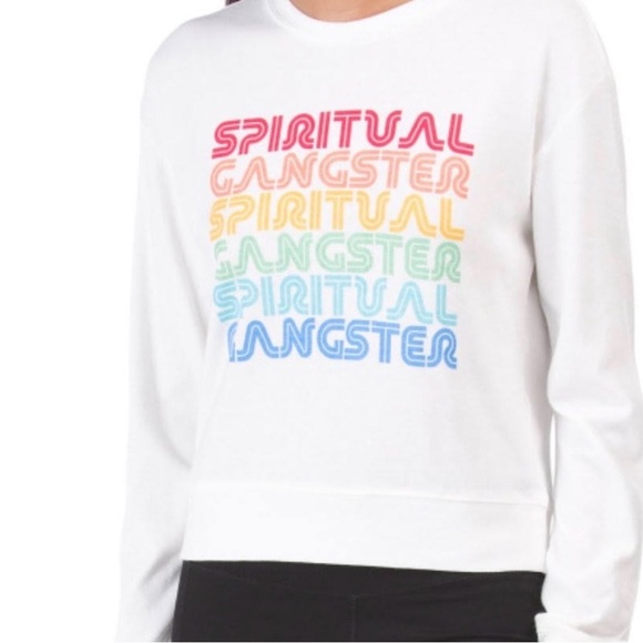 Spiritual Gangster Tops - Spiritual Gangster Multicolor Graphic Sweater